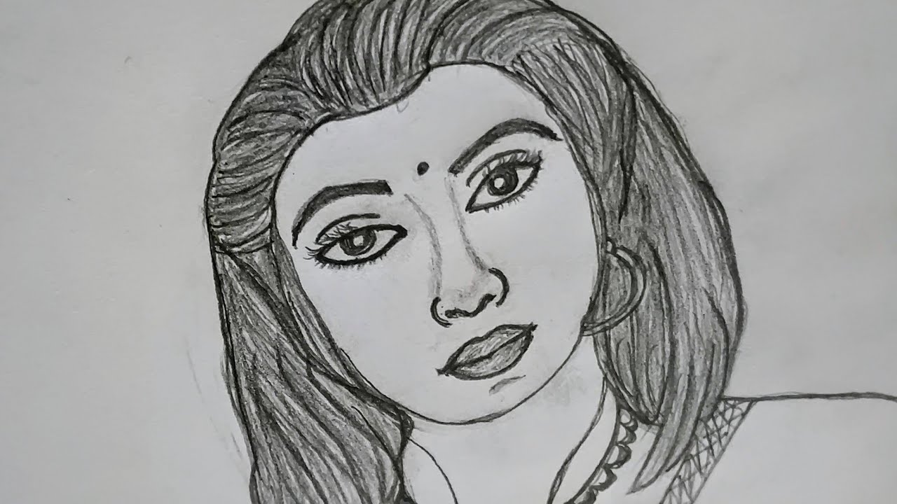 How to draw beautiful women & Indian culture 