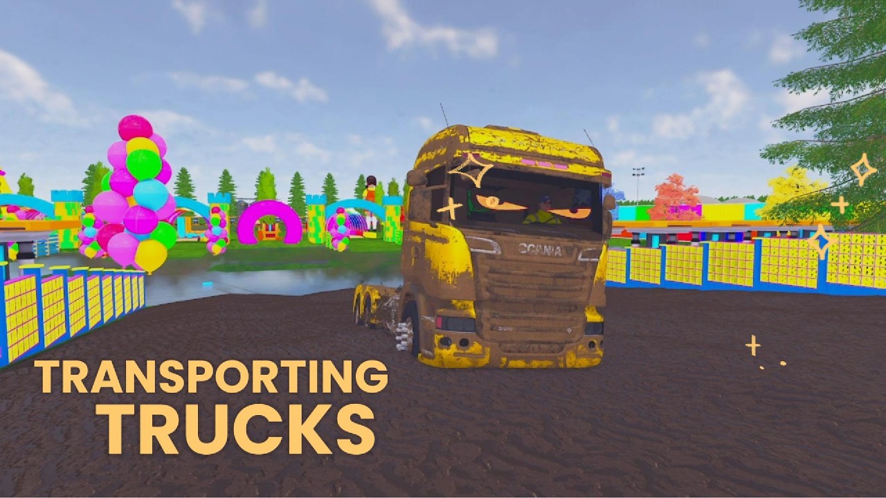 TRANSPORTING ALL COLORS TRUCKS VEHICLES  #policecar #fs22 #beamngdrive