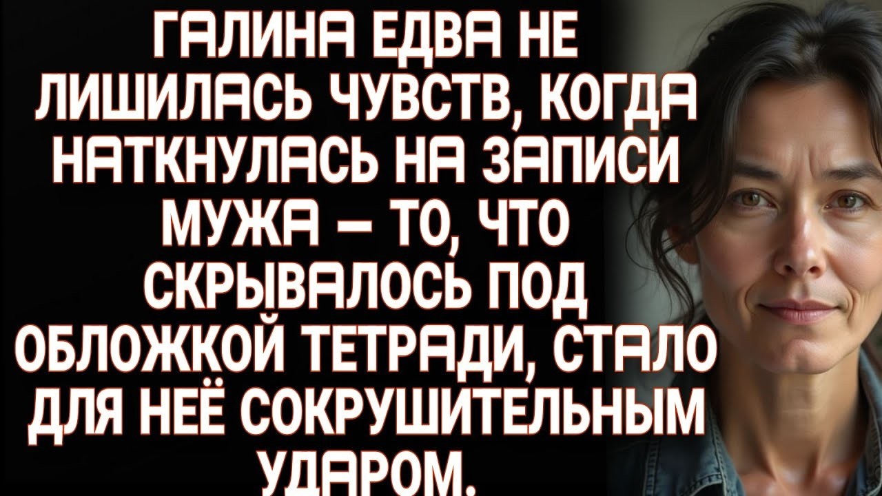 Случайная находка записей мужа и их жуткое содержание повергли Галину в настоящий шок