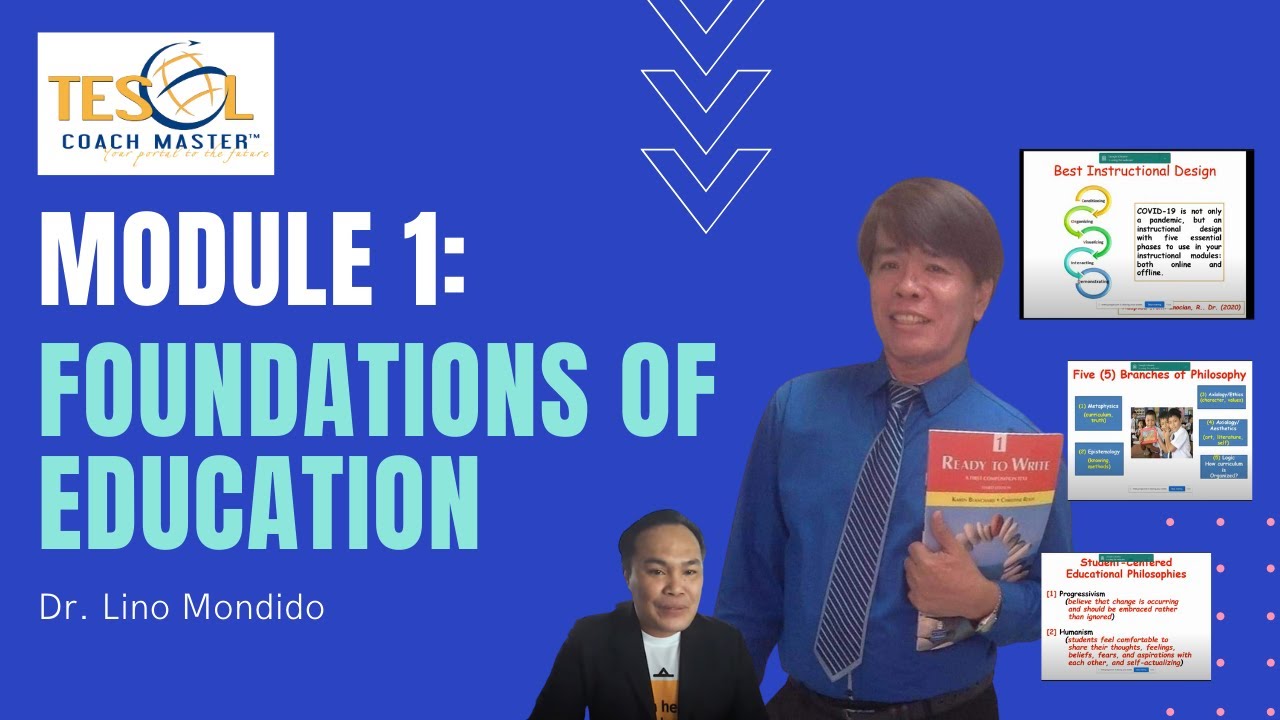 [TESOLCOACHMASTER] MODULE 1: Foundations of Education - Dr. Lino Mondido
