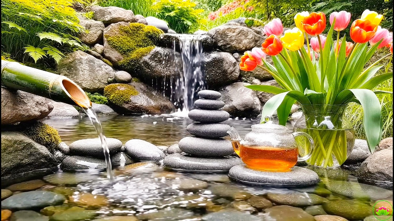 Stress Free Sleep  Healing Piano & Water