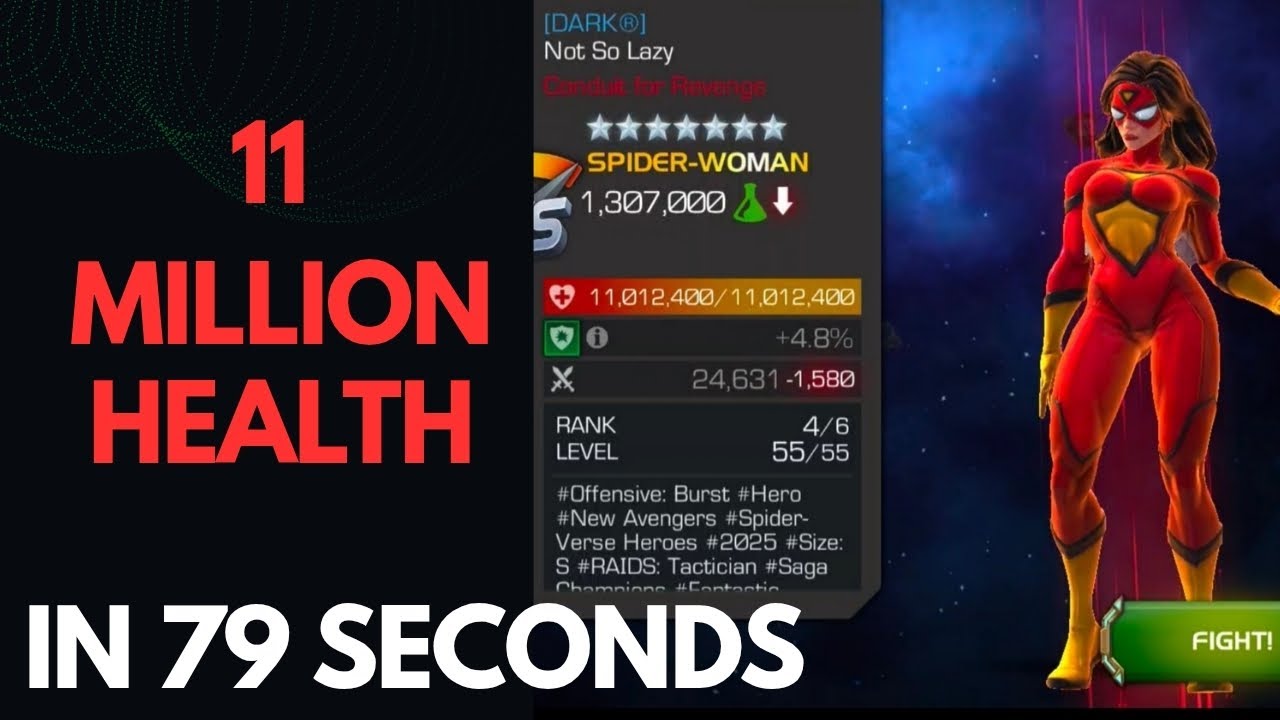 11 million Spider woman Down in just 79 seconds - Marvel Contest of Champions 