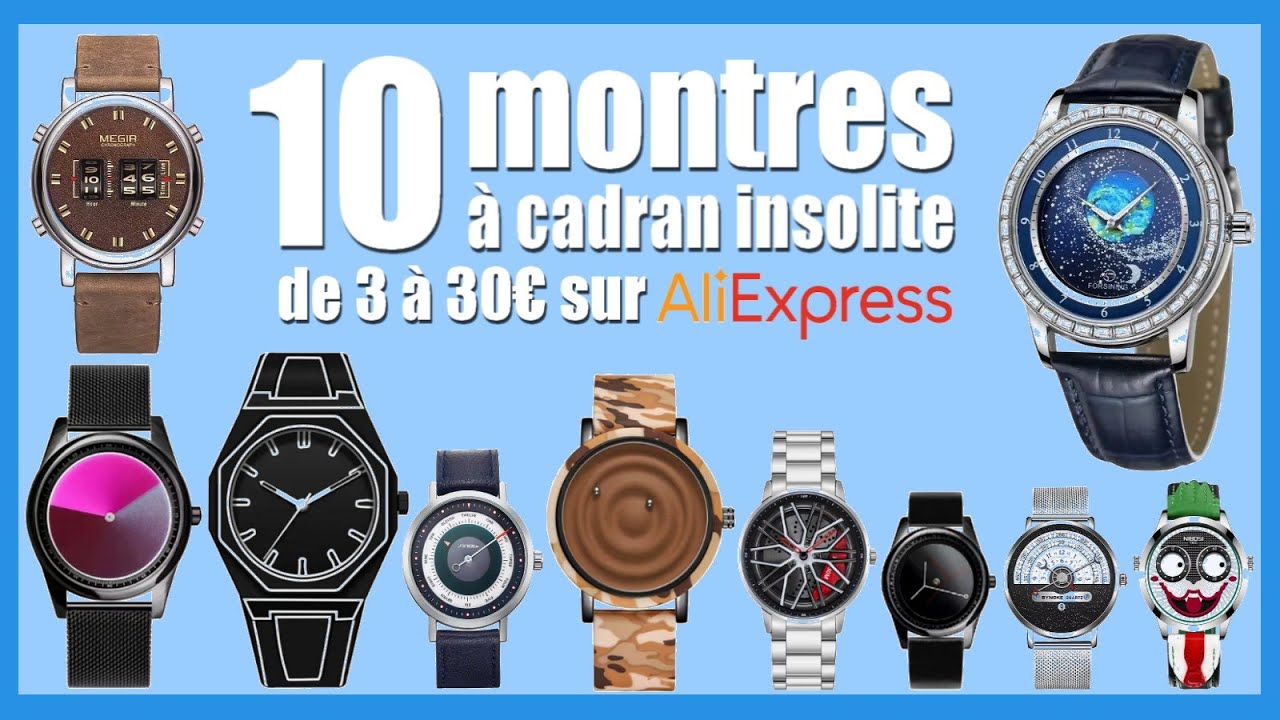 Montres à cadran insolite de 3€ à 30€ vues sur Aliexpress ! Des montres étranges à petits prix !