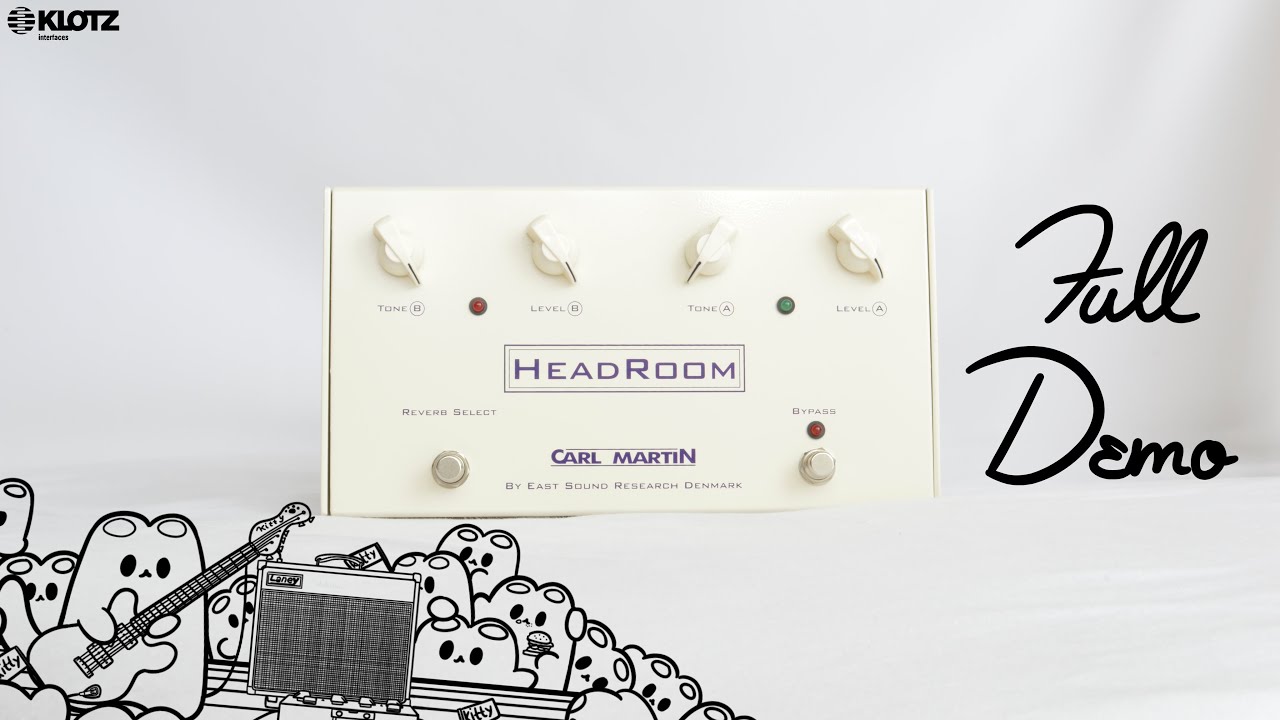 Carl Martin Headroom DEMO + REVIEW | Accutronics tank spring reverb pedal | Guitar + Bass, FX loop