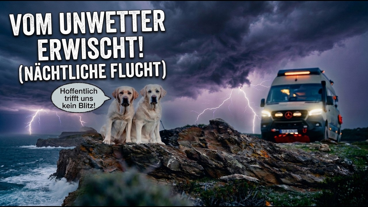 Vom Unwetter erwischt! ⛈️ N&auml;chtliche Flucht an den Klippen (Sardinien 4x4 Overlanding - Vlog)