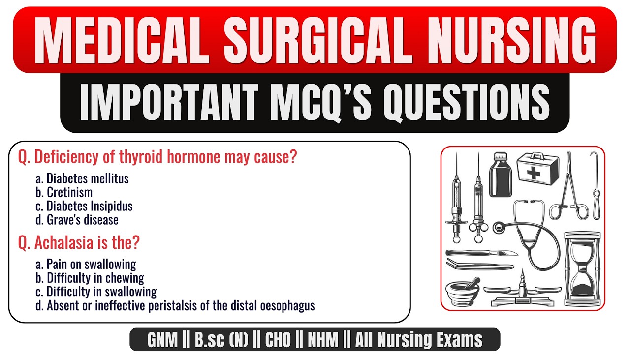 Medical Surgical Nursing Important MCQ's Questions And Answers