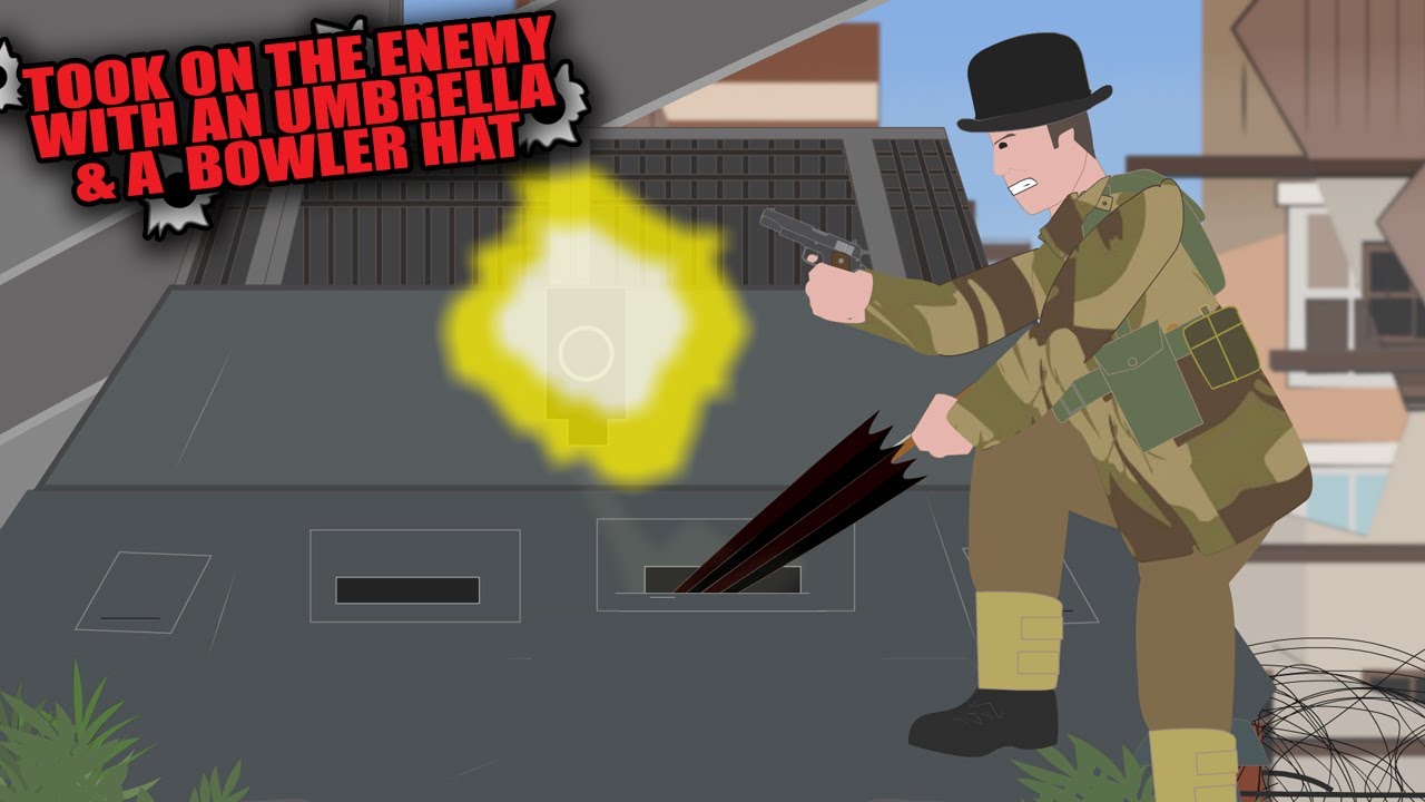 The Paratrooper who fought with an Umbrella and a Bowler Hat