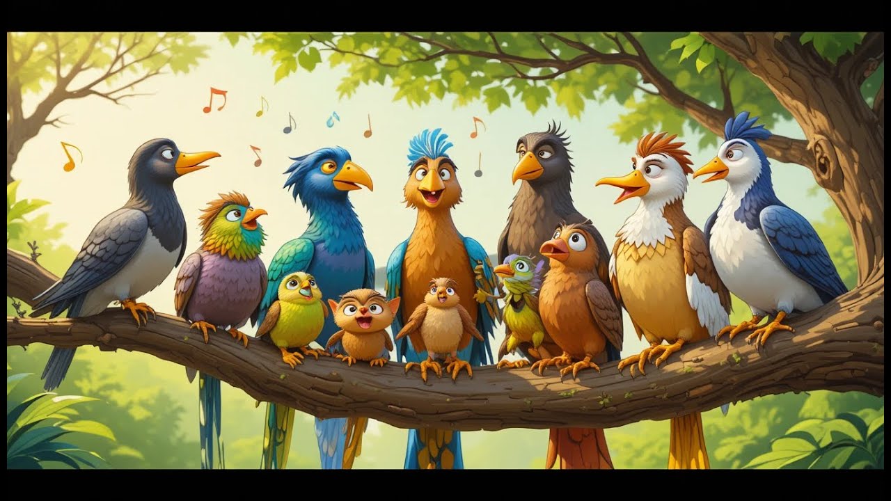 Bird Name Poem for Kids | Urdu Hindi Bird Song | Learn Bird Names with Fun Rhyme for Children