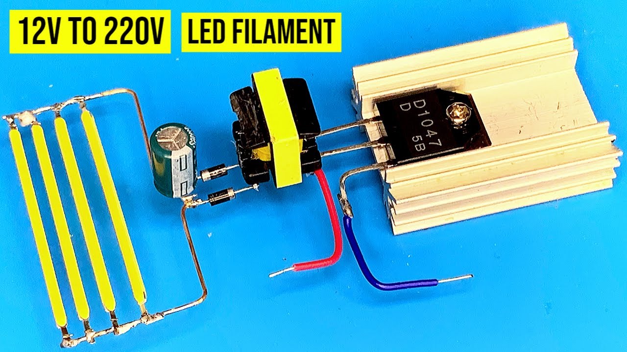 jak zasilić żarnik LED przez 12 V, transformator 12 V na 220 V, jlcpcb?