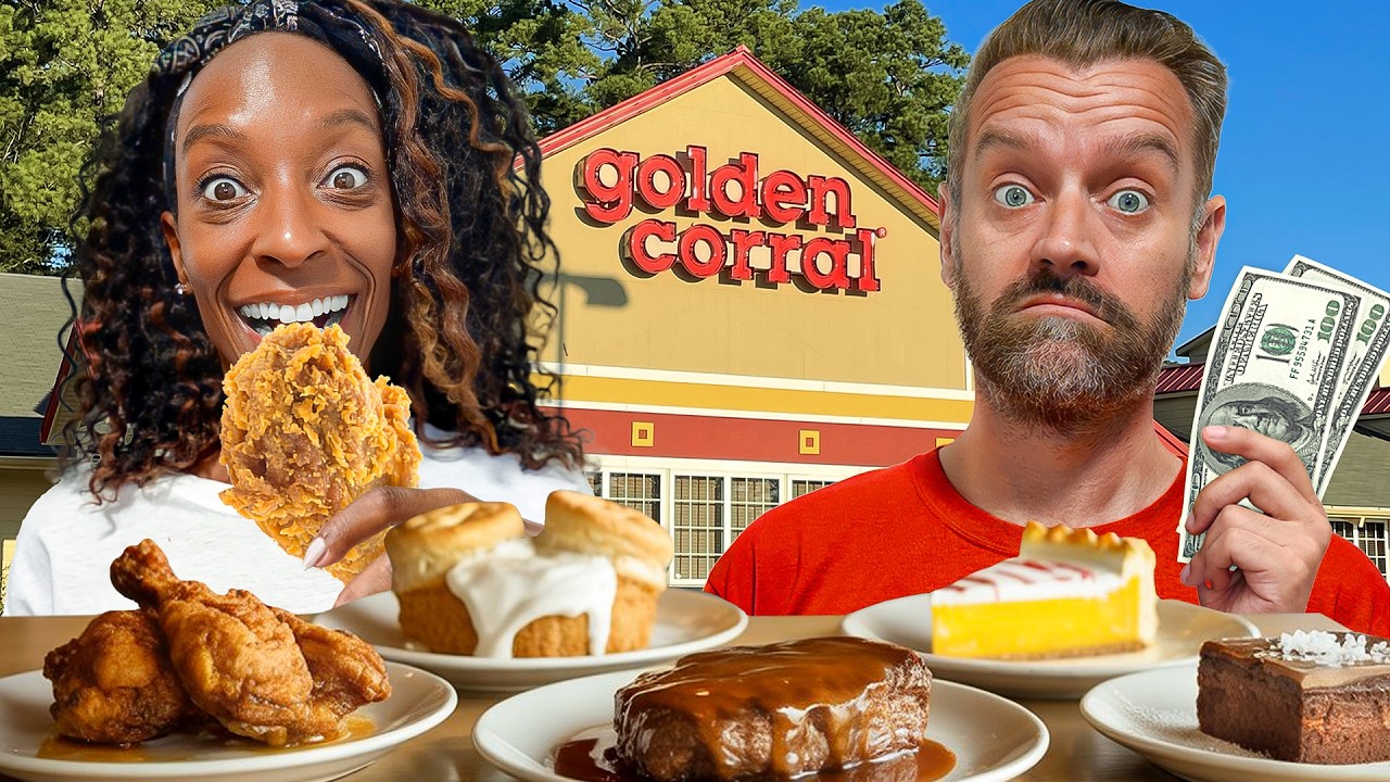 Brits Try Golden Corral... America's BIGGEST Buffet Chain For The First Time!