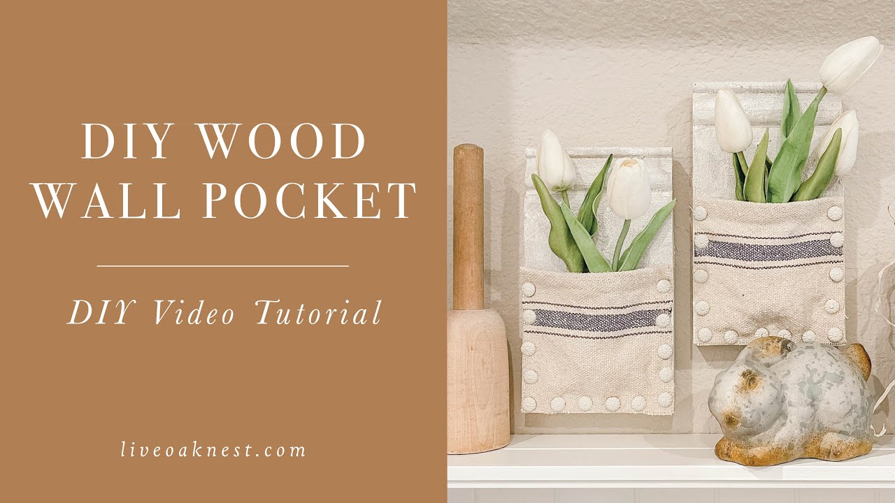 DIY Wood Wall Pocket, Hanging Wall Vase, Faux Flower Wall DIY