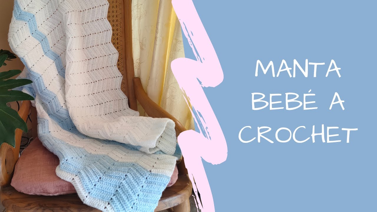 Manta Bebé tejida a Crochet Zig Zag ♥ Colcha Cochet ♥ Edredón