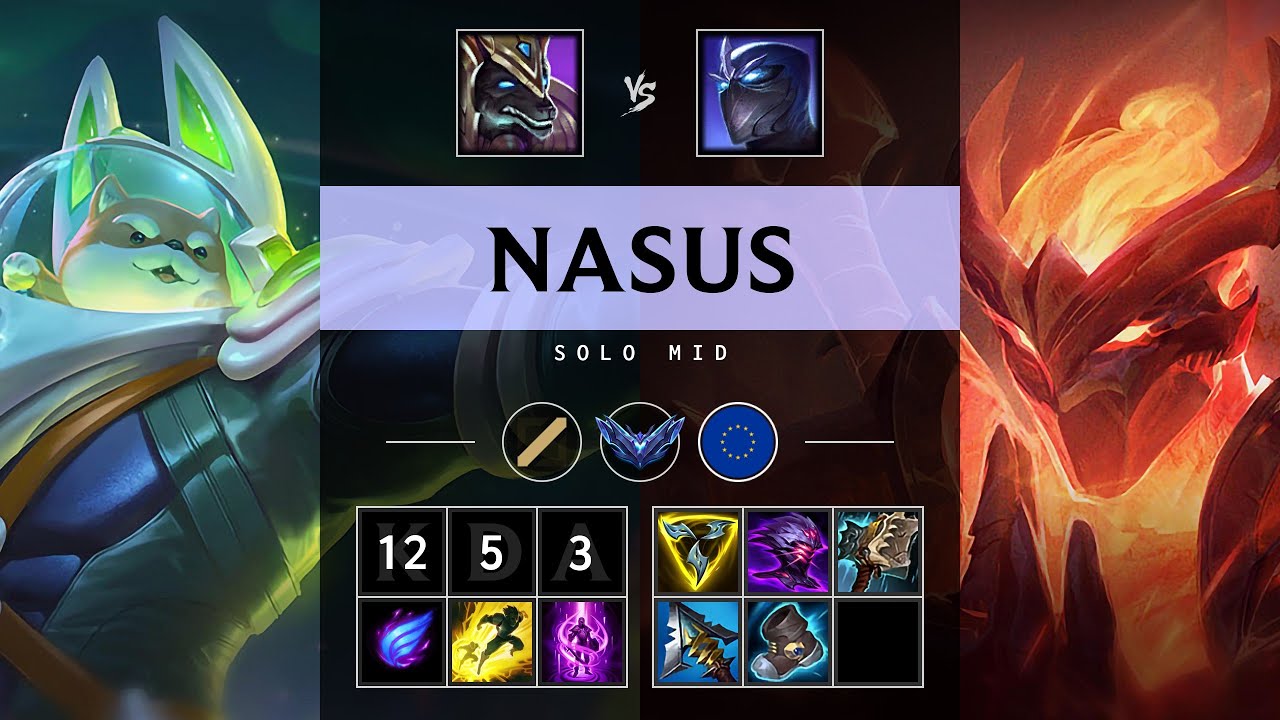 Nasus Mid vs Shen: Triple Kill, Legendary - EUW Diamond Patch 14.24