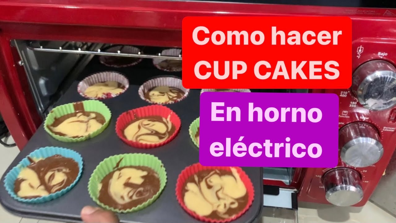 Cómo hacer cup cakes en horno eléctrico.  Receta de cup cakes en horno eléctrico.
