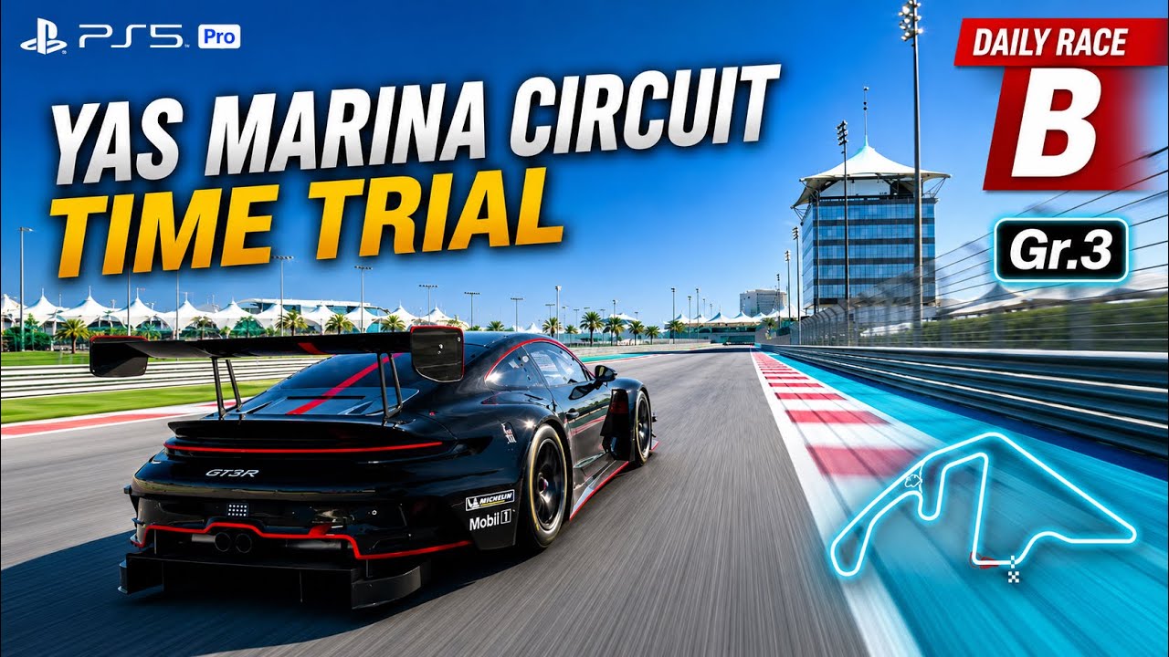 GT7 Time Trial Guide | Daily Race B | Yas Marina Circuit Gr.3 | PS5 Pro #gt7 