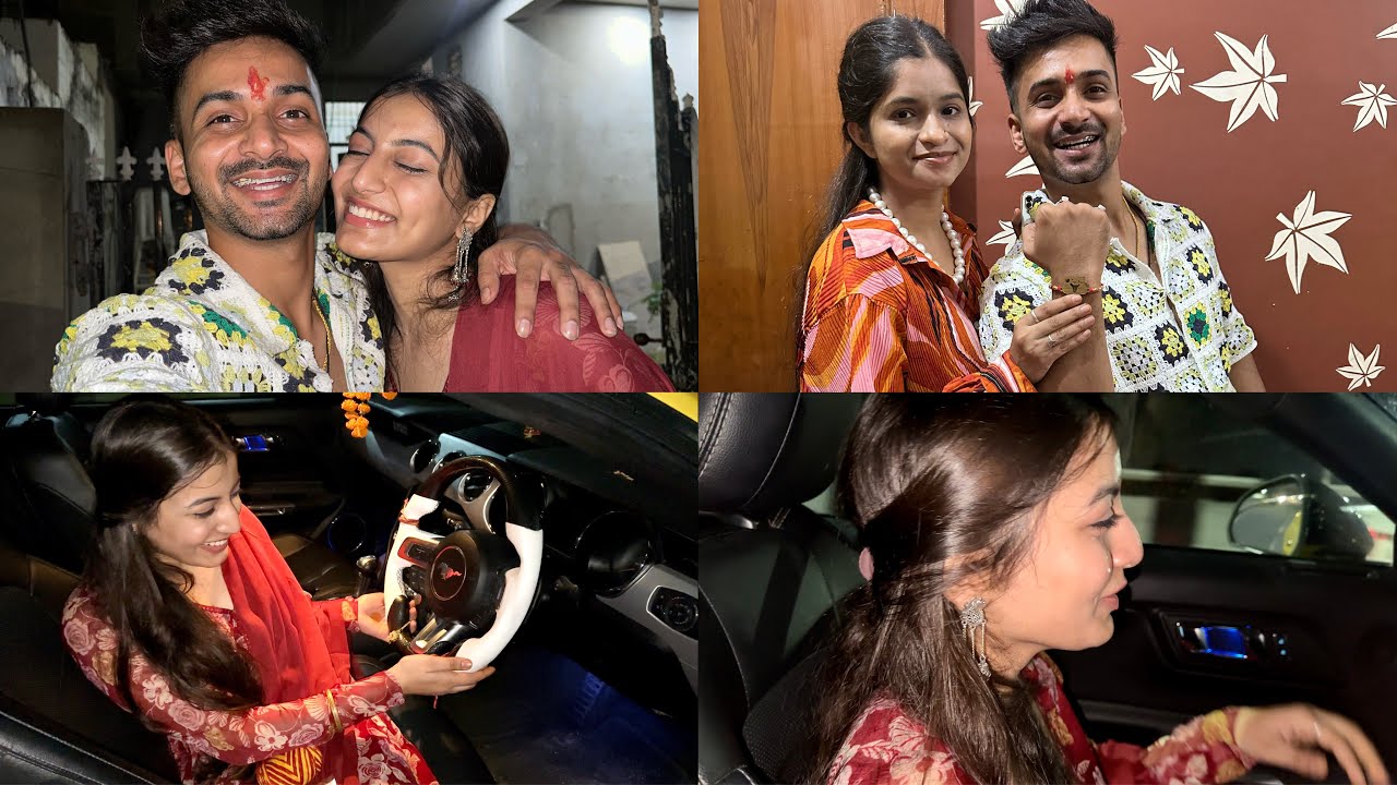 Rakshabandhan vlog , Bhena  mustang me bhet kar kyu rone lagi 🥲
