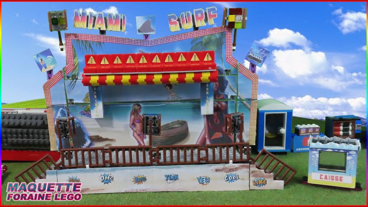 LEGO - Manège MIAMI SURF / MAQUETTE FORAINE🎡