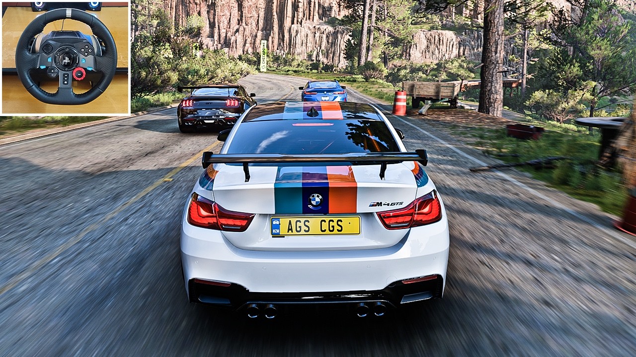 BMW M4 GTS vs Sports Cars - Forza Horizon 5 | Steering wheel gameplay