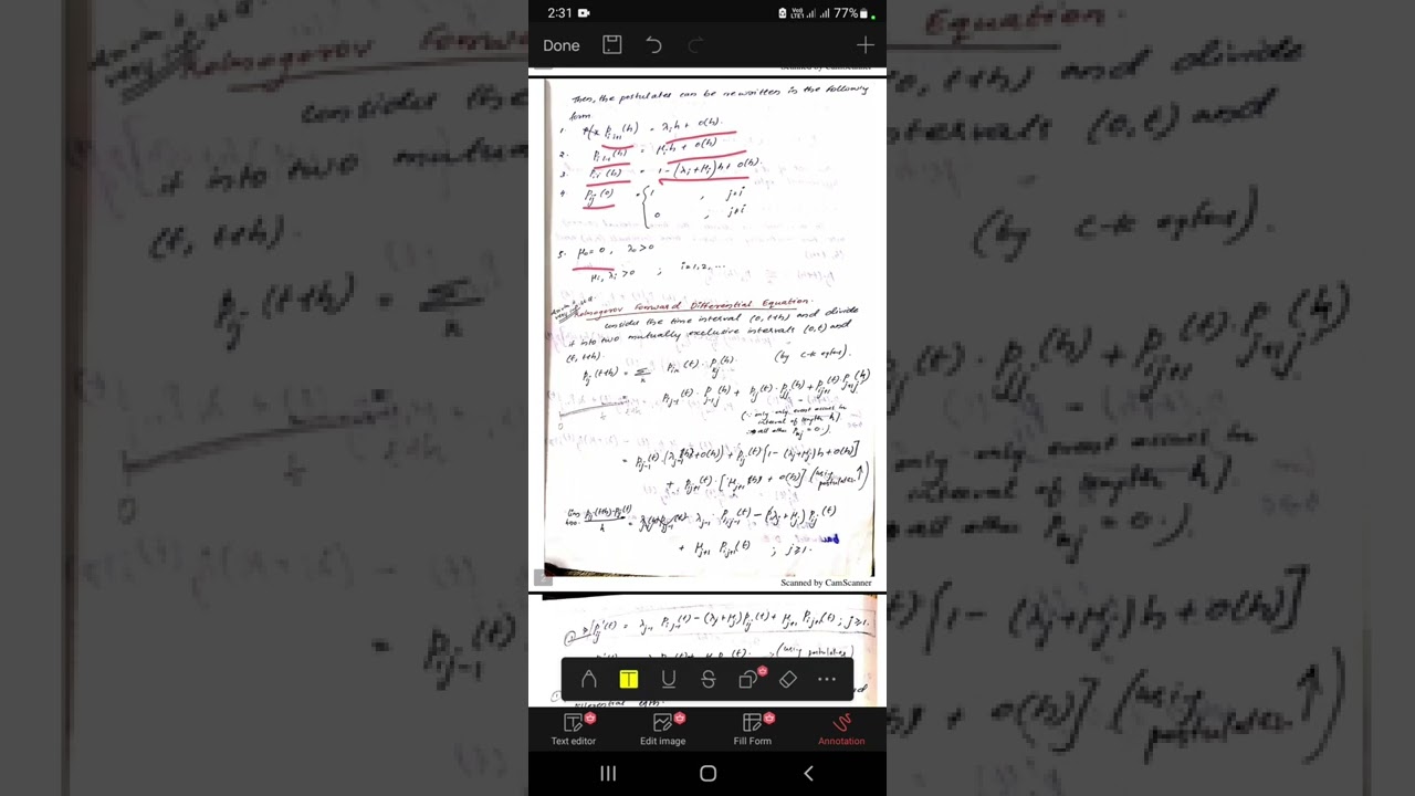 Birth and Death Poison Process | B-D Process | Kolmogorov Forward and Backward Differential Equation