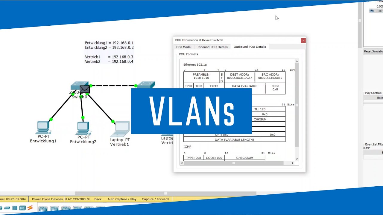 Netzwerktechnik Grundlagen - VLANs -  Erkl&auml;rung und Konfiguration