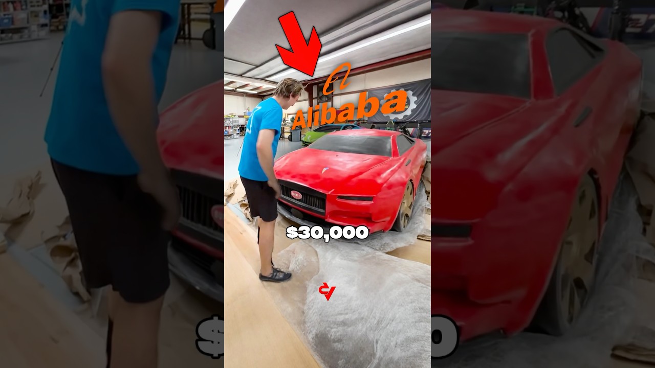 Bugatti Bought on Alibaba 🥲 [@CarterSharer] #shorts #bugatti