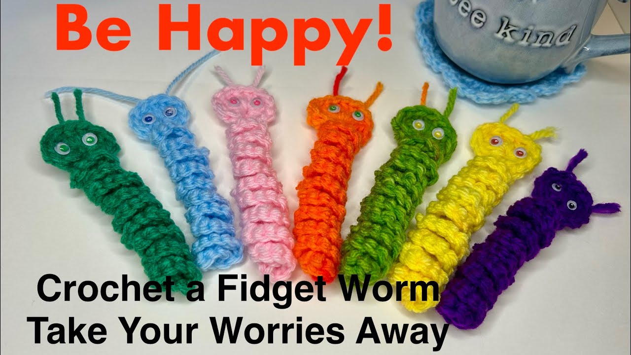 Easy Beginner Crochet Project - Crochet a Fidget Worm to Take Your Worries Away