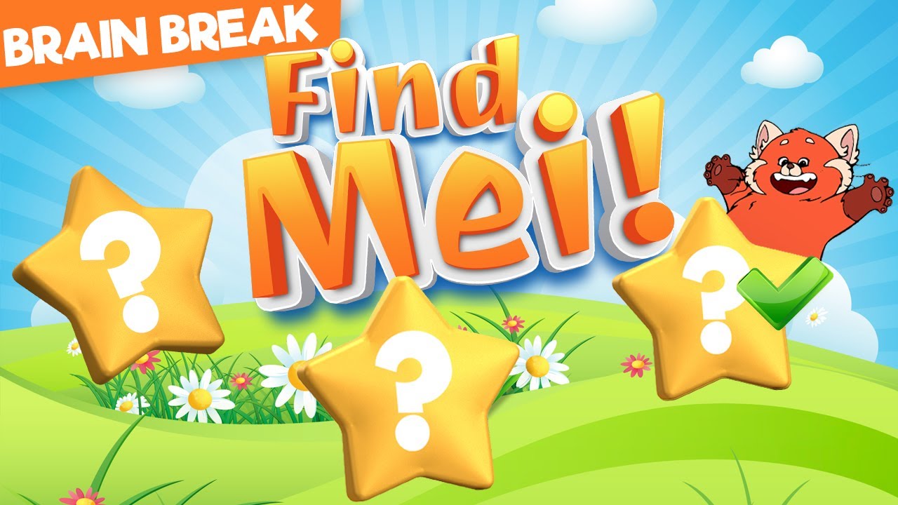 Turning Red Brain Break - Find Mei! | Disney Games For Kids | GoNoodle Inspired