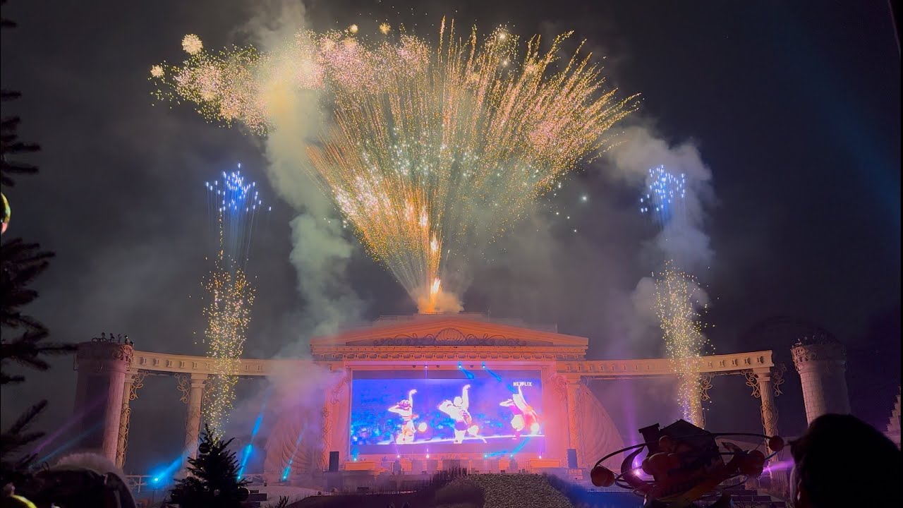 에버랜드 불꽃놀이 (케이팝 데몬 헌터스) 싱어롱 불꽃쇼🎆 (4k) 2025.12.7