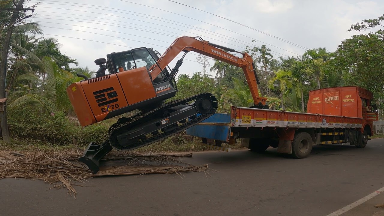 Tata hitachi EX70 prime delivery unloading
