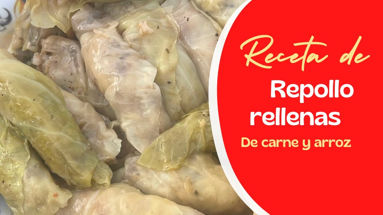 Receta de repollo rellenas con carne molida y arroz (malfuf) al estilo árabe 👩🏻‍🍳