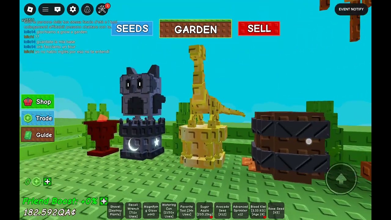 La mia base su grow a garden. Vi piace?