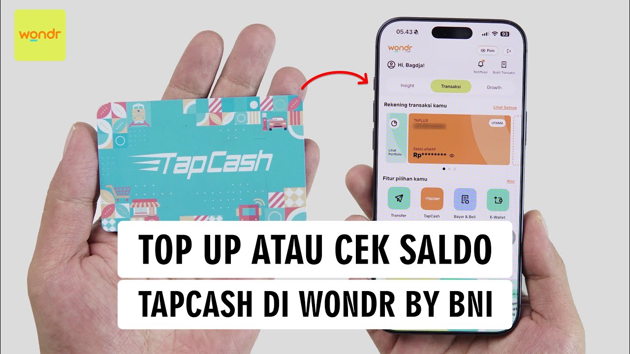 Cara Top Up & Cek Saldo TapCash Lewat Wondr by BNI