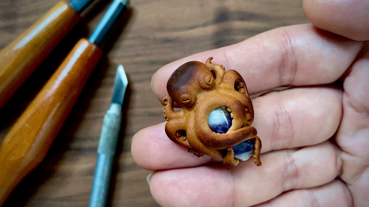 Octopus - the Ocean Guardian | Avocado Jewelry｜Peaceful Carving