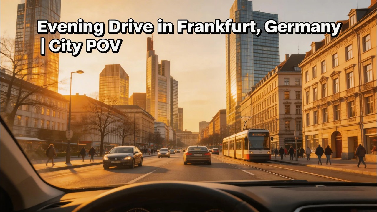 POV Drive in Frankfurt | Beautiful Evening Atmosphere 🌆🚗