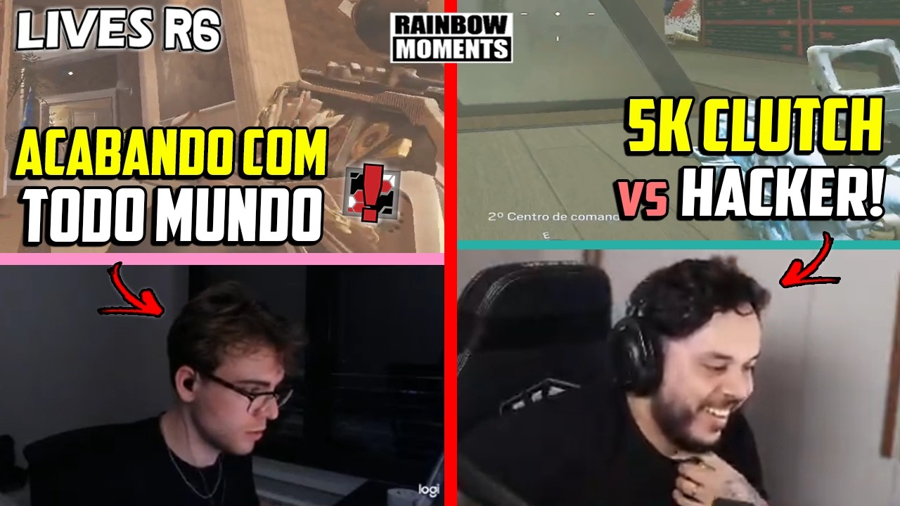 ACE CLUTCH DO NESK CONTRA XITADO, ALEMAO DE SOLID SNAKE, PICK DO SPOIT - MELHORES MOMENTOS LIVES R6