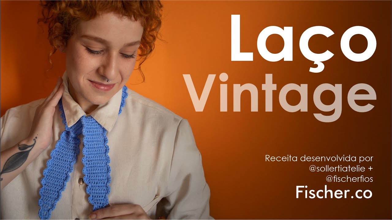 La&ccedil;o Vintage em croch&ecirc; com Fio Opaque da Fischer | Por Tayn&aacute; da @sollertiatelie