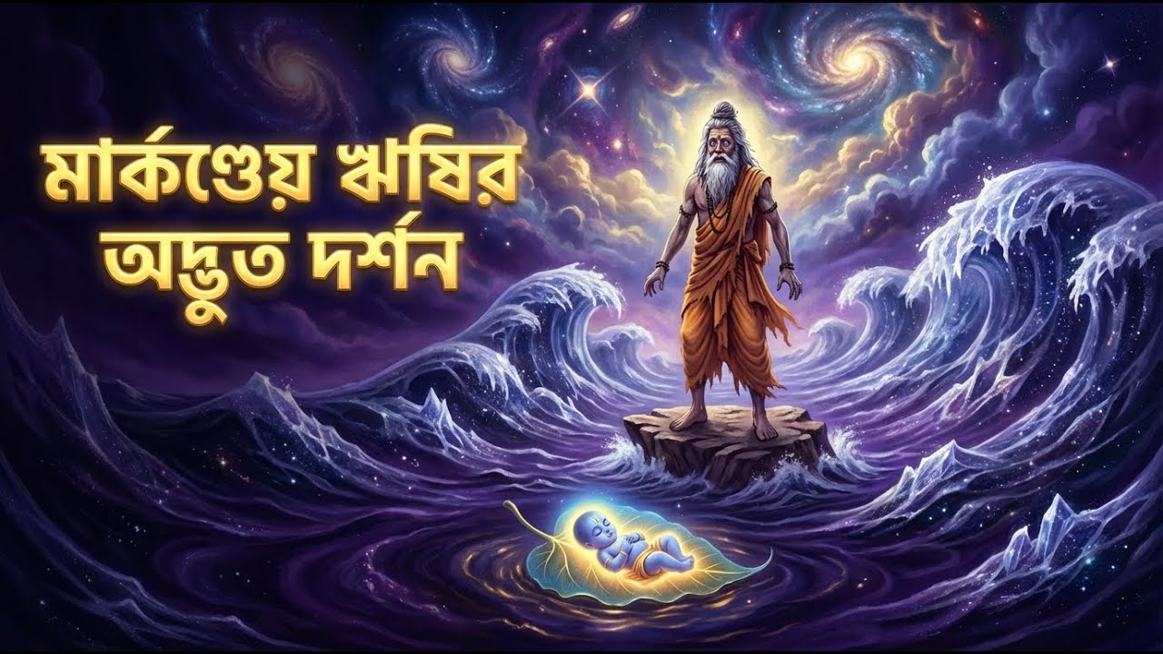 “The Strange Vision of Markandeya Rishi During the Great Dissolution” মার্কণ্ডেয় ঋষির অদ্ভুত দর্শন