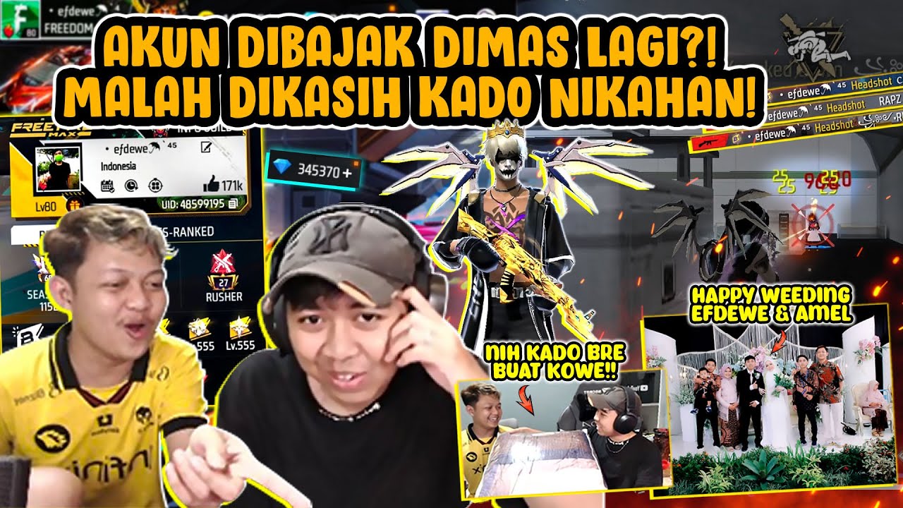 DIMAS BERULAH BAJAK AKUN LAGI!! TIBA2 DIKASIH KADO NIKAHAN😂