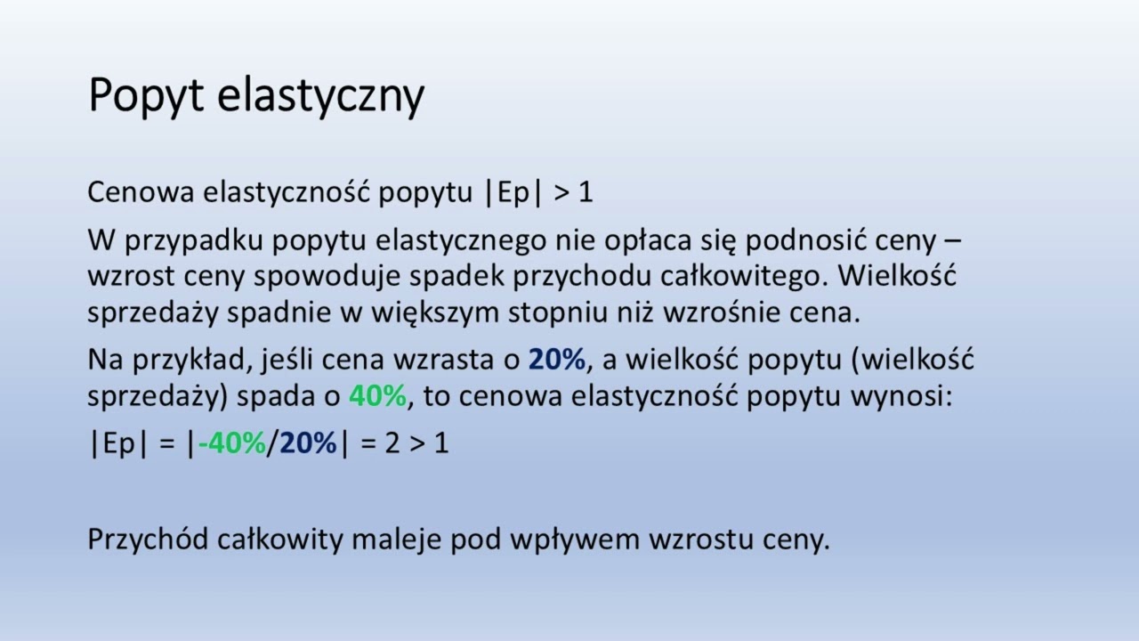 Cenowa elastyczność popytu a przychody przedsiębiorstw
