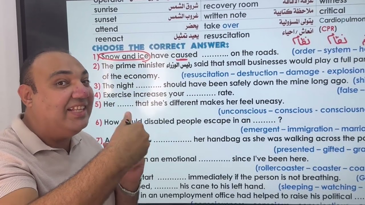 احلى اسئلة للمنهج الجديد الانجليزى للصف الثالث الثانوى الوحدة الأولى