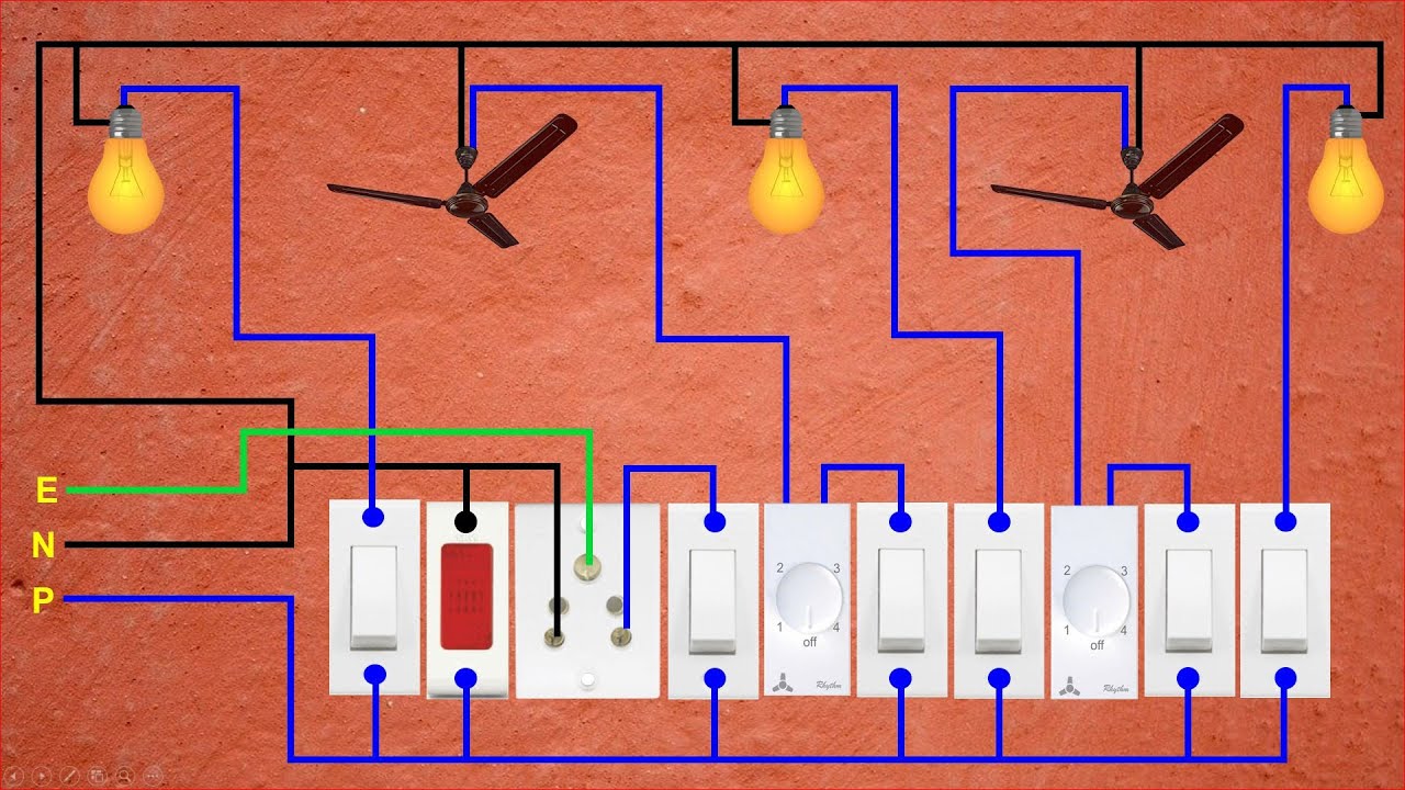 வீட்டு வயரிங் சுவிட்ச் போர்டு | House wiring switch board connection | Tech For All Needs