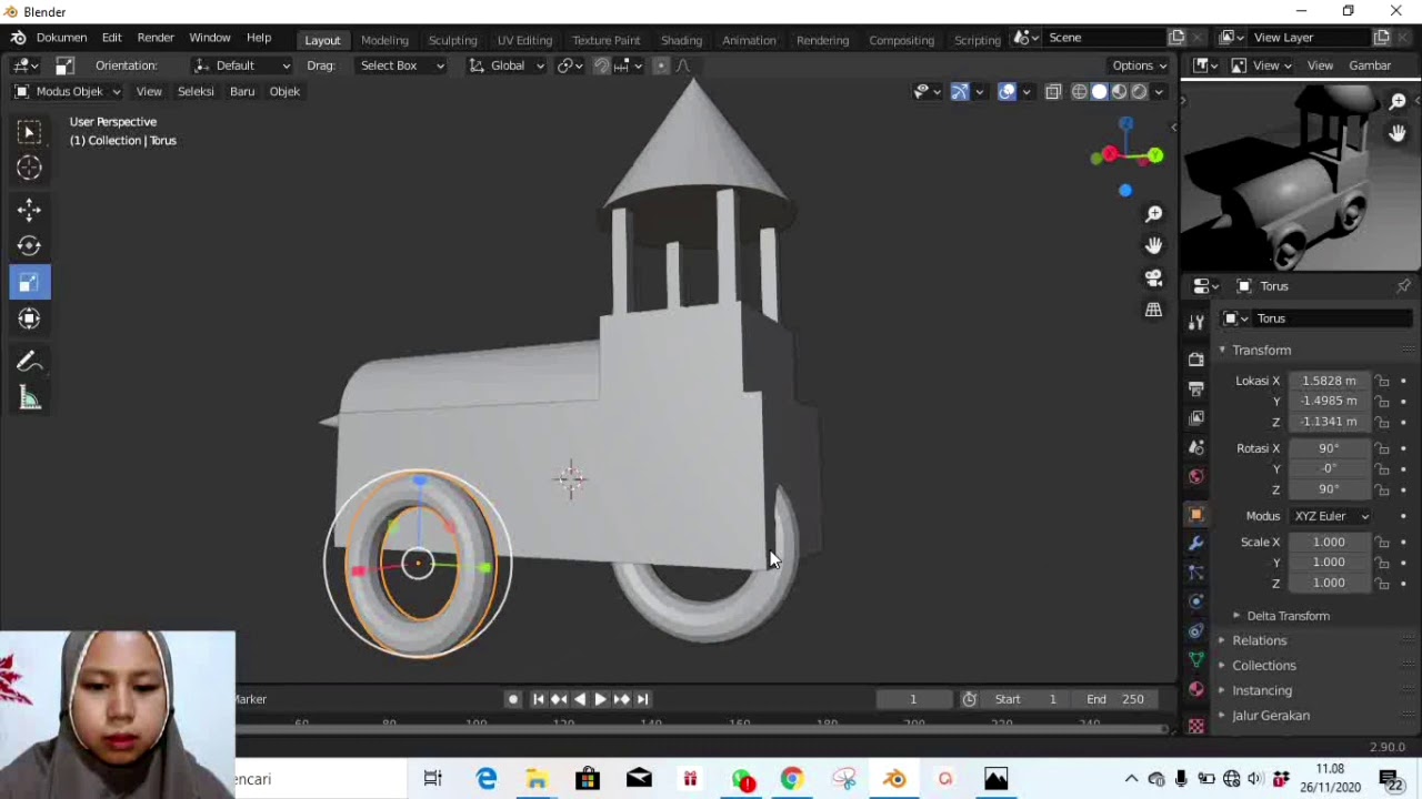 harsurface 3D menggunakan aplikasi blender#tugas PTMI