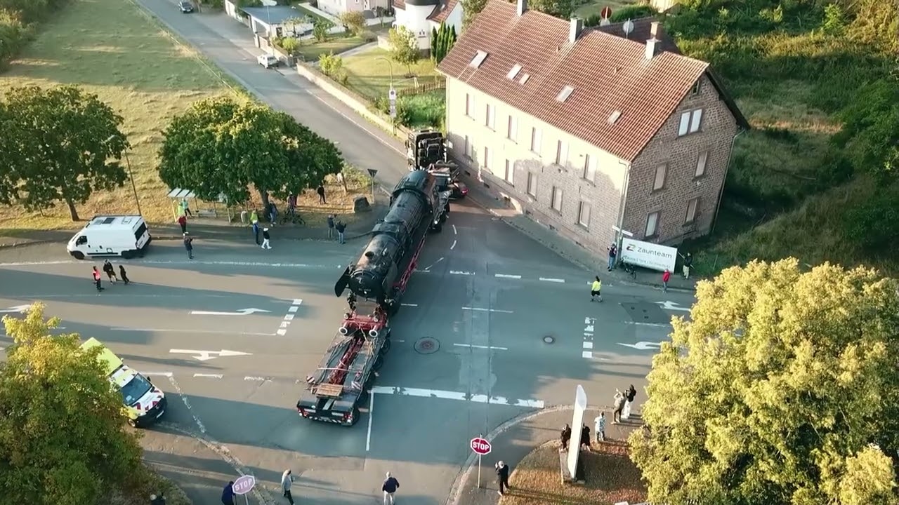 Umzug der Dampflokomotive von Kaiserslautern nach Otterbach