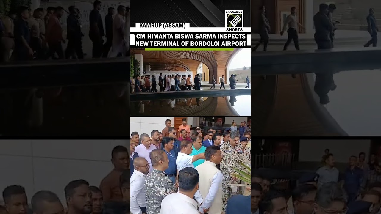 Assam CM Himanta Sarma inspects the new terminal at Lokpriya Gopinath Bordoloi International Airport