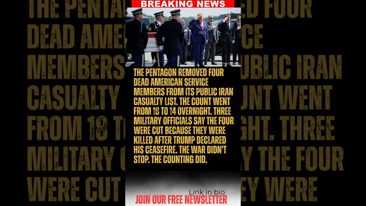 Pentagon quietly cut four dead U.S. troops from its Trump's Iran war casualty count