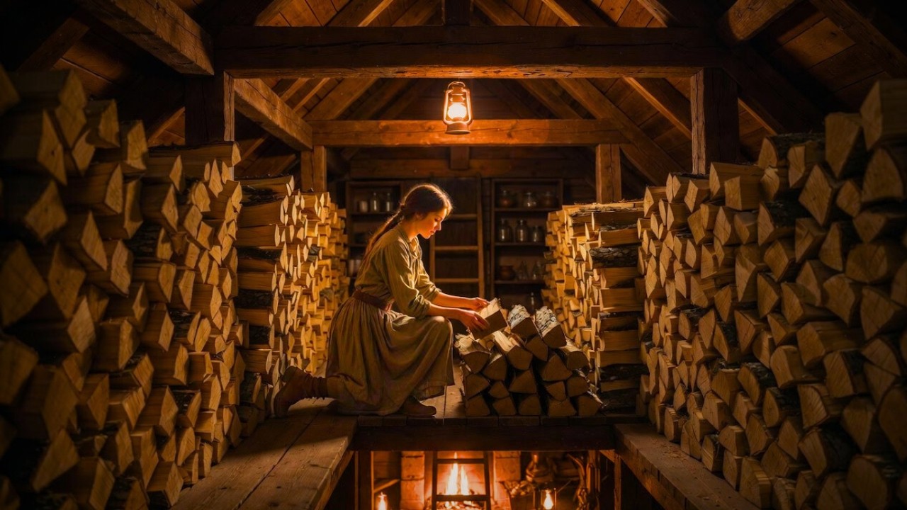 Neighbors Laughed As She Hid Firewood On Her Cabin Attic— Until a Freezing Snow Blizzard Hit Them