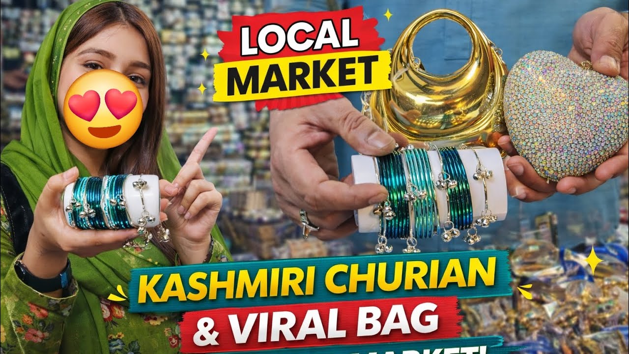 Humne ki local market may Kashmiri churion ki shopping 🛍 