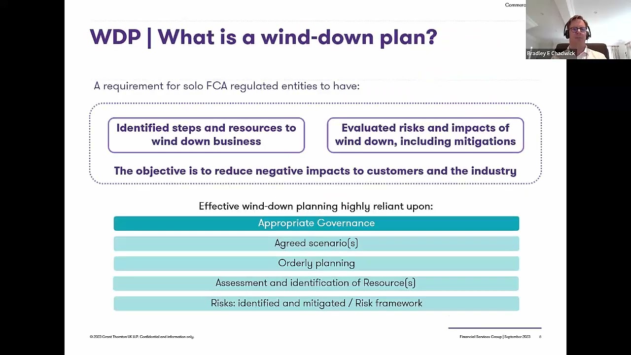Grant Thornton: The FCA’s approach to Risk Frameworks & Wind Down Plans