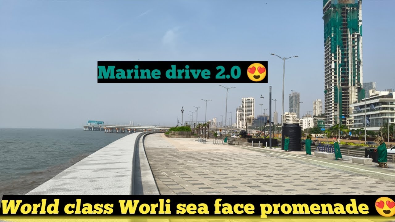 Mumbai's newly opened Worli sea face promenade 😍 | world class coastal road promenade mumbai |