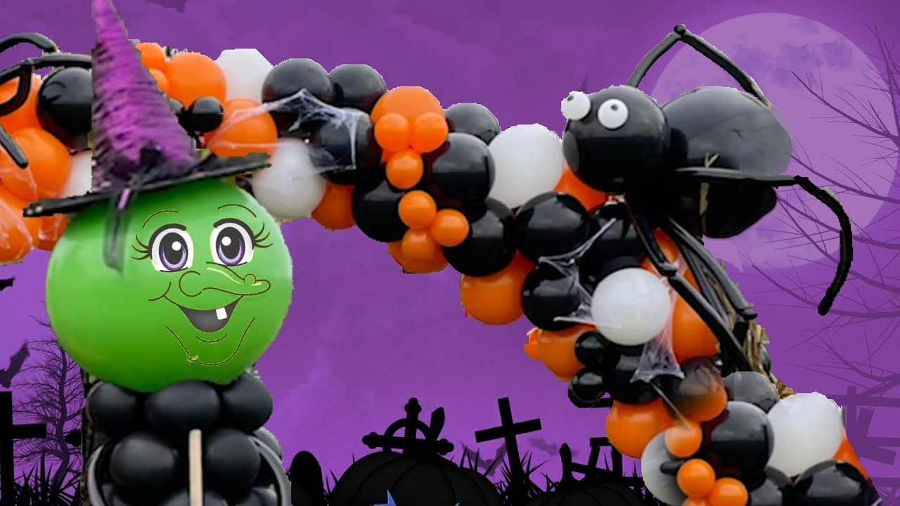 We Built a SPOOKY Halloween Archway out of Balloons!
